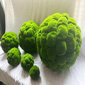仿真青苔球花球苔藓石头新色植毛草球室内青苔藓球软装橱窗道具