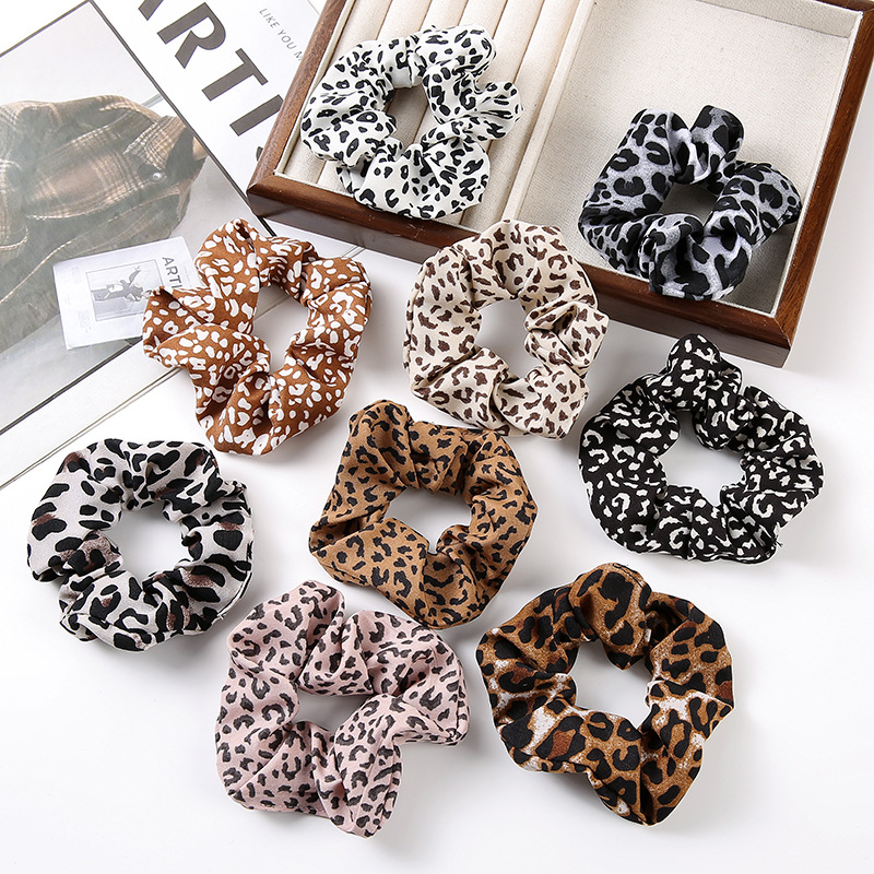 국경 간 레오파드 대형 볼 헤어 링 일치하는 보헤미안 가죽 스트랩 성인 대형 볼 레트로 헤드 밴드 헤드 웨어