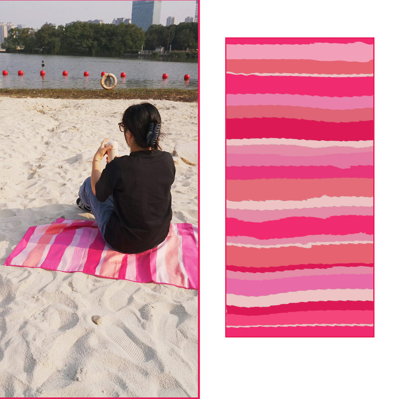 Cross-border Hot-selling Summer Lightweight Outdoor Anti-sand Beach Chair Shop Towel Quick-drying Double-sided Velvet Bath Towel Striped Printing Cross-border Hot-selling Summer Lightweight Outdoor Anti-sand Beach Chair Shop Towel Quick-drying Double-sided Velvet Bath Towel Striped Printing