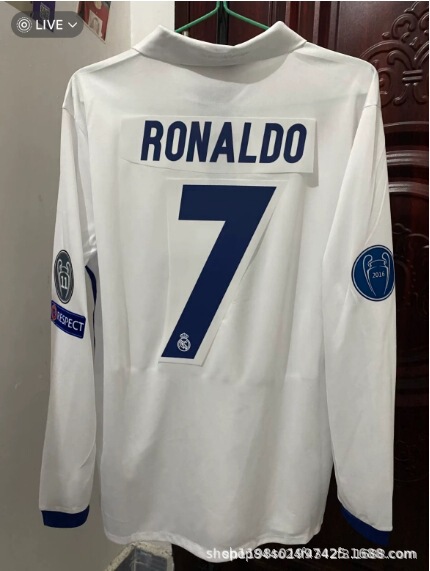 レアル・マドリード レトロジャージコレクション 半袖ファンバージョン 長袖 ロナウド・ロモス・クロス サッカーユニフォーム 工場直販|undefined