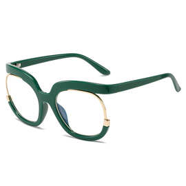 2022夏季热亚马逊款大框眼镜 欧美潮流圆框架眼镜 女可配近视眼镜