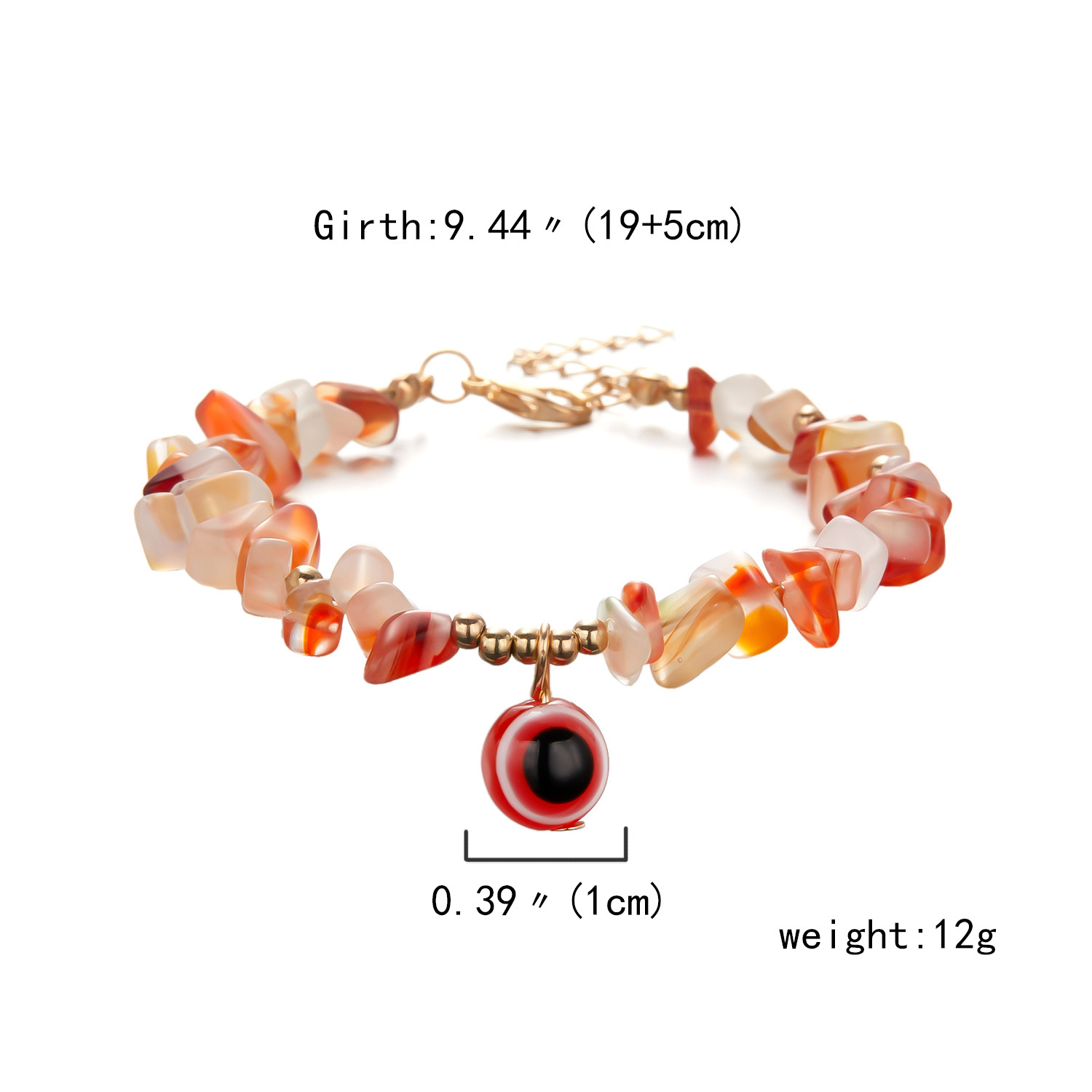 Fashion Eye Alloy Beaded natural stone Bracelets