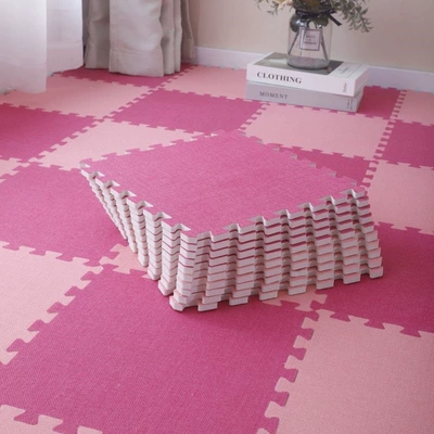Cut and Is Stain-Resistant, Car Carpet - rose-red-light-pink-utility-knife-with-side-strips-303010cm-cotton-and-linen-10-pieces