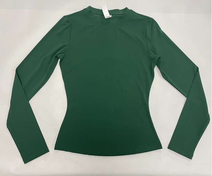 跨境瑜伽服女秋冬长袖t恤女纯色打底衫显瘦修身速干运动瑜伽上衣|undefined