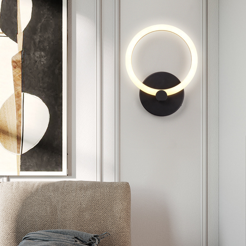 simple cabecera de cama sala de estar lámpara de pared de fondo lámpara de pared de luz creativa pasillo nórdico lámpara de cabecera de cama lujosa pared de fondo dormitorio moderno