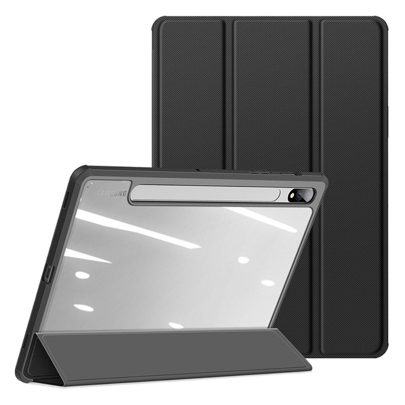 Funda protectora adecuada para tableta Samsung TabS10Plus con ranura para bolígrafo, funda protectora transparente acrílica S9 con succión magnética y anticaída