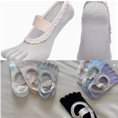 Spring and Summer New Lace Cross-Strap Yoga Socks and Dance Socks. Manufacturer Sells Genuine Five-Toe College-Style Sweet Dance Socks Spring and Summer New Lace Cross-Strap Yoga Socks and Dance Socks. Manufacturer Sells Genuine Five-Toe College-Style Sweet Dance Socks
