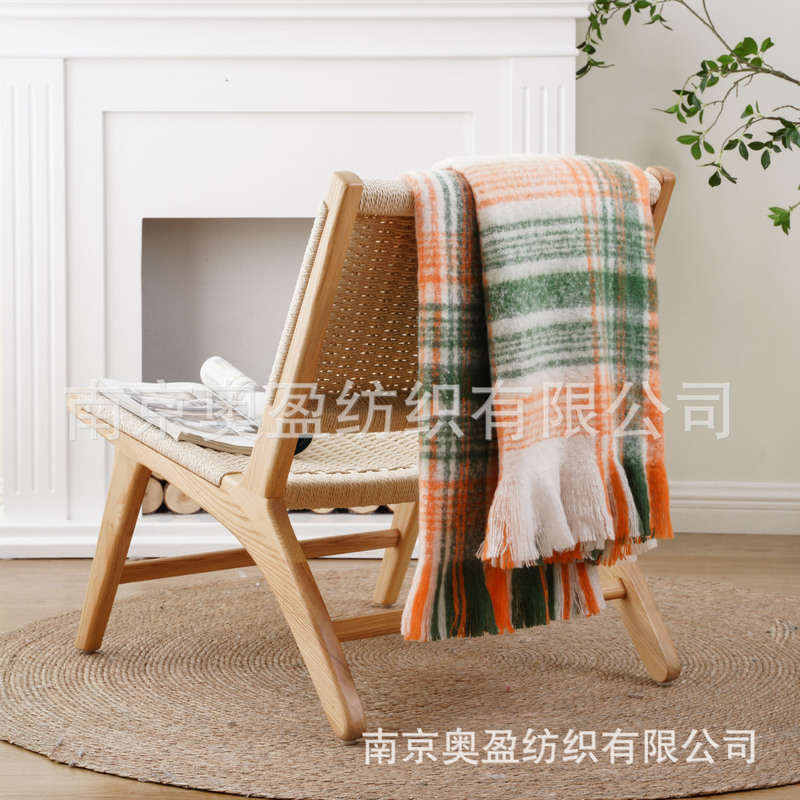 轻奢ins沙发毯格子午睡毯轻奢风盖毯办公室午睡毯民宿装饰毯春夏|undefined