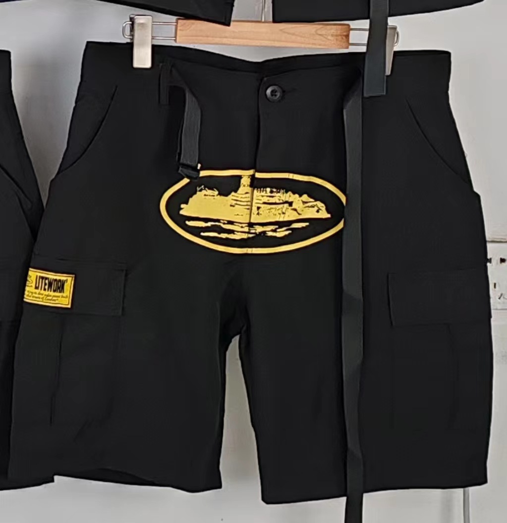 Retro americano de alta calle de bolsillo crucero impresión de herramientas pantalones cortos hombres marca de moda de verano pantalones cortos de herramientas sueltos hombres