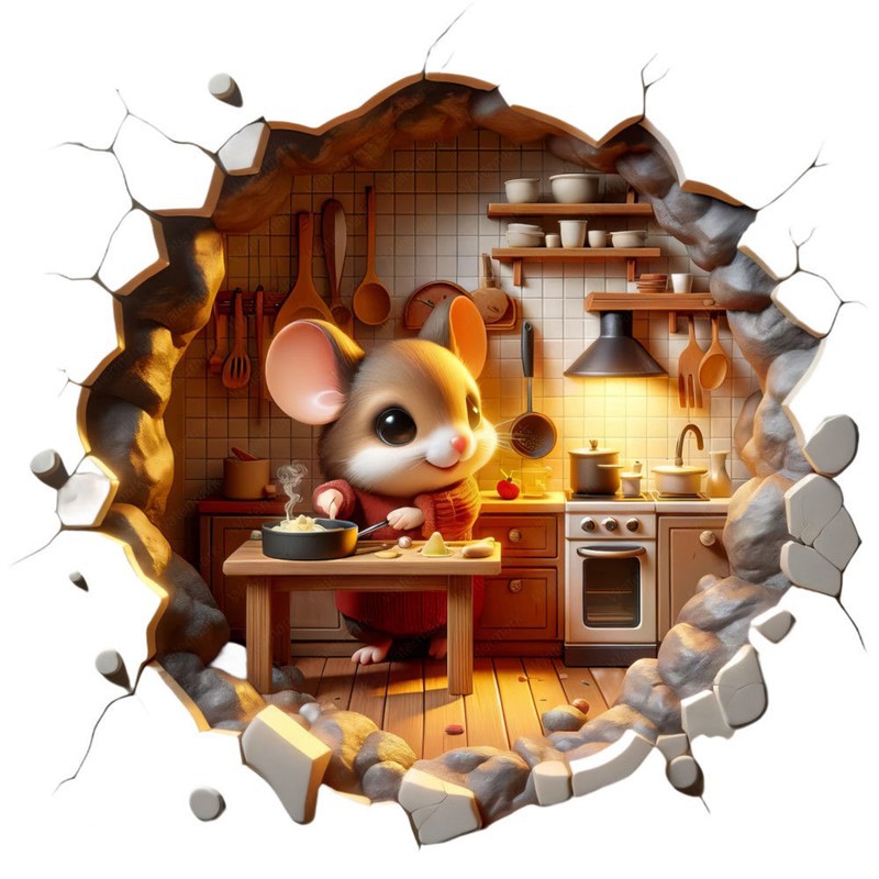 E형 마우스 스티커