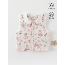 宝宝春秋冬a类夹棉森系马甲护心坎肩家居外出60g夹棉马甲