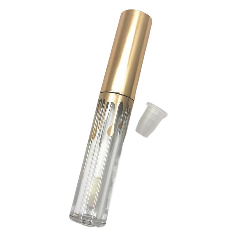 Cubierta de oro ola gota de agua botella de esmalte de labios de oro brillo de labios tubo vacío crecimiento de pestañas delineador de ojos líquido botella de pegamento de pestañas falsas