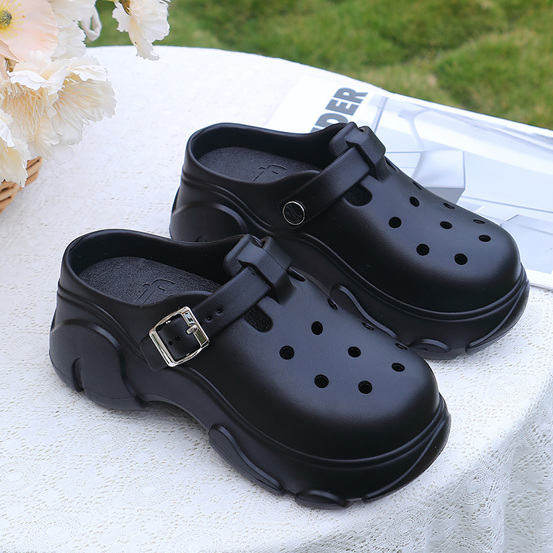 Kevät 2024 Uudet paksupohjaiset naisten paksut kesäiset päällysvaatteet, joissa on lisääntynyt EVA-liukuesteisten sandaalien ja tohveleiden tukkumyynti_voghion.com