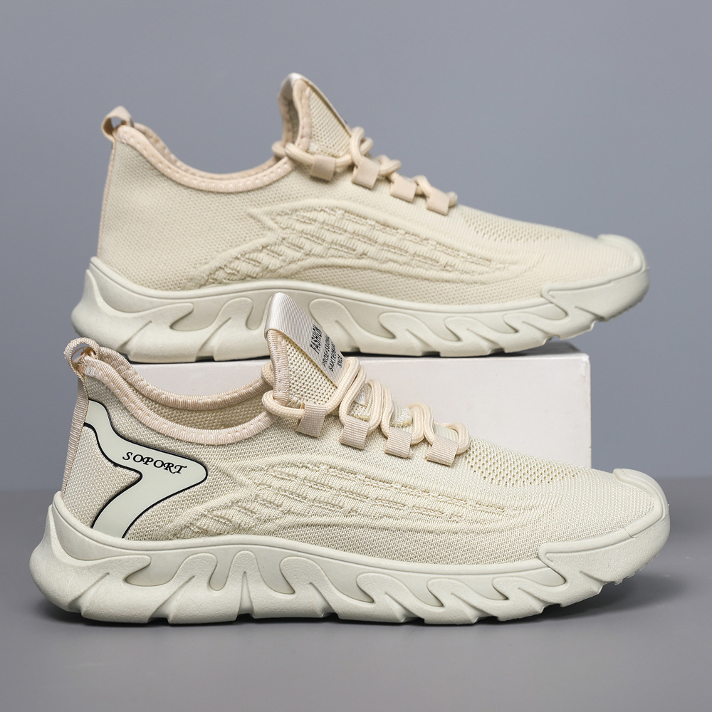 Fábrica al por mayor zapatos de hombre de primavera nuevos zapatos casuales transpirables de moda estudiantes zapatos deportivos cómodos de altura baja