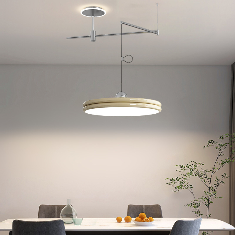 Lámpara de techo moderna y minimalista para restaurante, lámpara de mesa de comedor, lámpara creativa con personalidad para barra de bar, lámpara de techo con brazo oscilante UFO 270L
