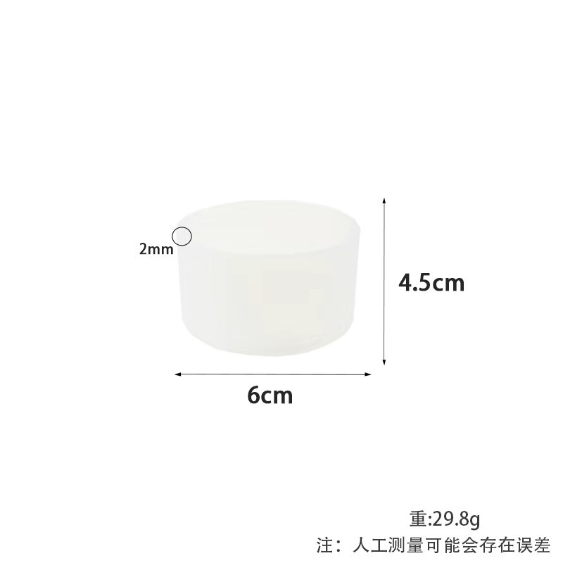 실리콘 컵 슬리브*원형*6.0*4.5cm*투명