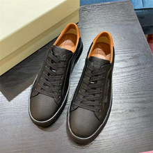 Z家男板鞋真皮低帮系带小白鞋简约平底滑板鞋韩版百搭潮鞋休闲鞋