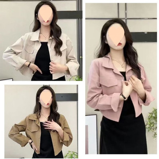 Fashion Versatile Women's Shirt Spring and Autumn New Petite Korean Style Loose Casual Slimming Versatile Jacket Top Women