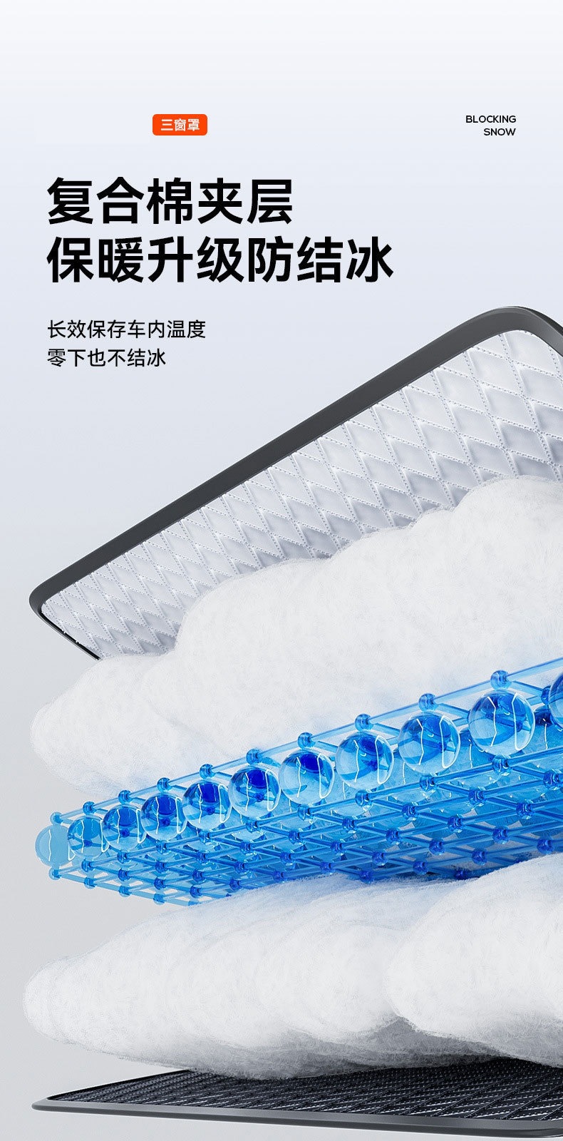 Car snow protection magnetic snow shield for front windshield, winter car window cover, winter car cover, windshield cloth