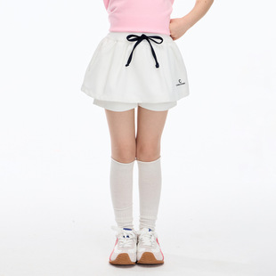 Girls' Fake Two-piece Culottes 2025 Summer New Children's Korean-style Casual All-match Skirt A- line Flower Bud Skirt