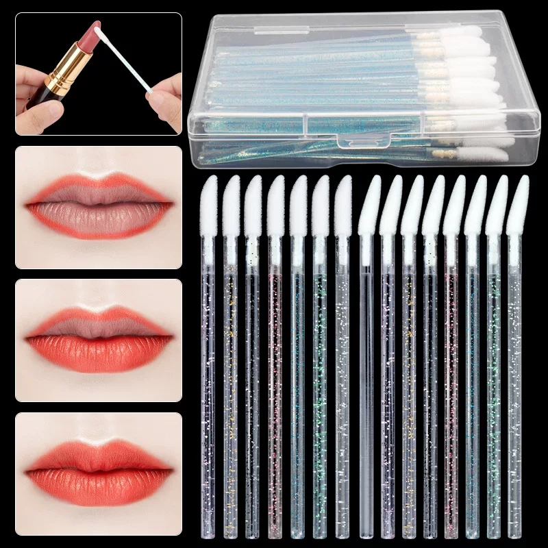 Nylon long lipstick, brush, 50 pieces