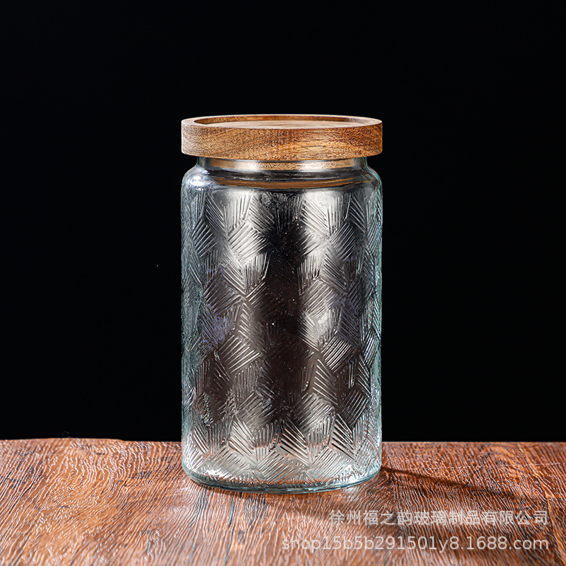 Nuevo relieve Begonia flor de vidrio sellado lata de almacenamiento de dulces snack frutas secas frasco almacenamiento lata de almacenamiento