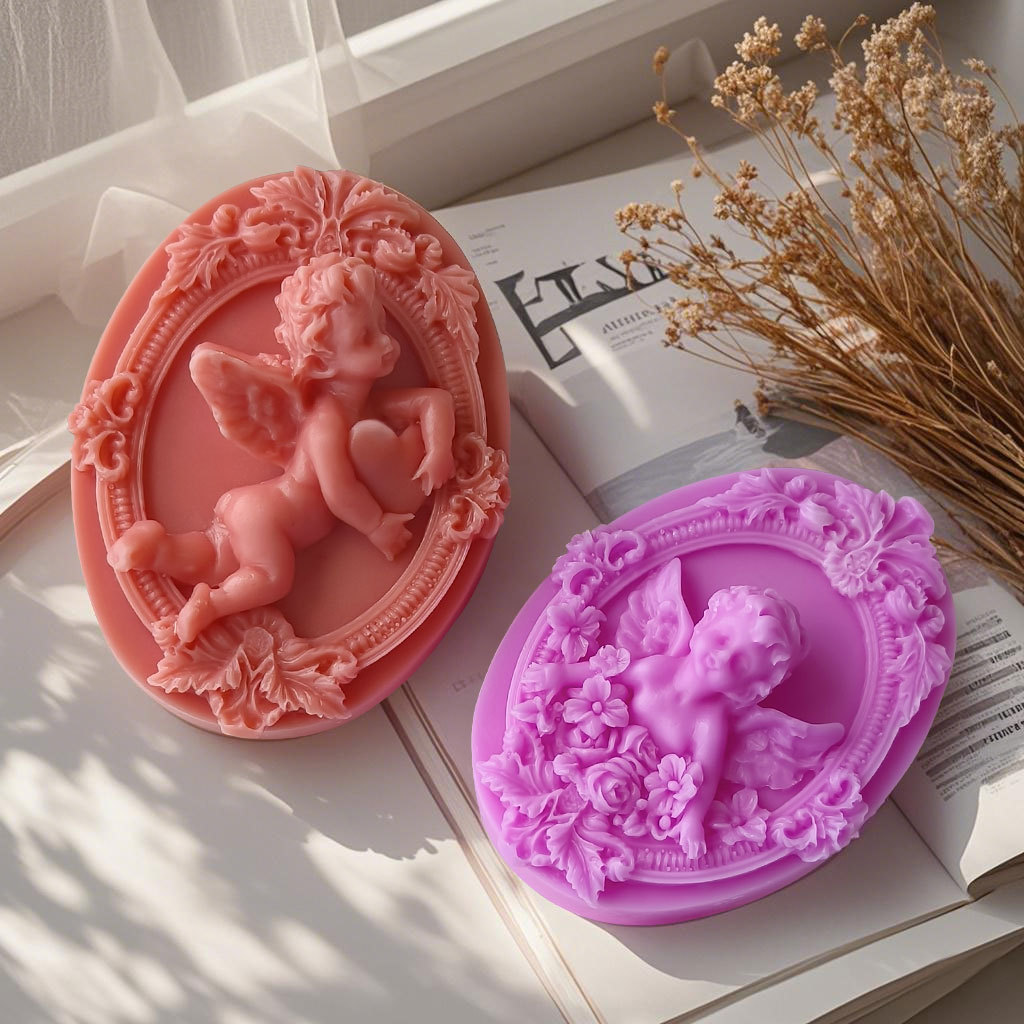 Jiahuimei Angel vela molde de silicona DIY ángel aromaterapia yeso decoración listado molde de silicona