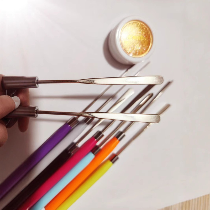 Factory Direct Sales New Multi-Tone Glue Stick Foundation Shovel Color Stick Glue Stick Manicure Tool Color Available