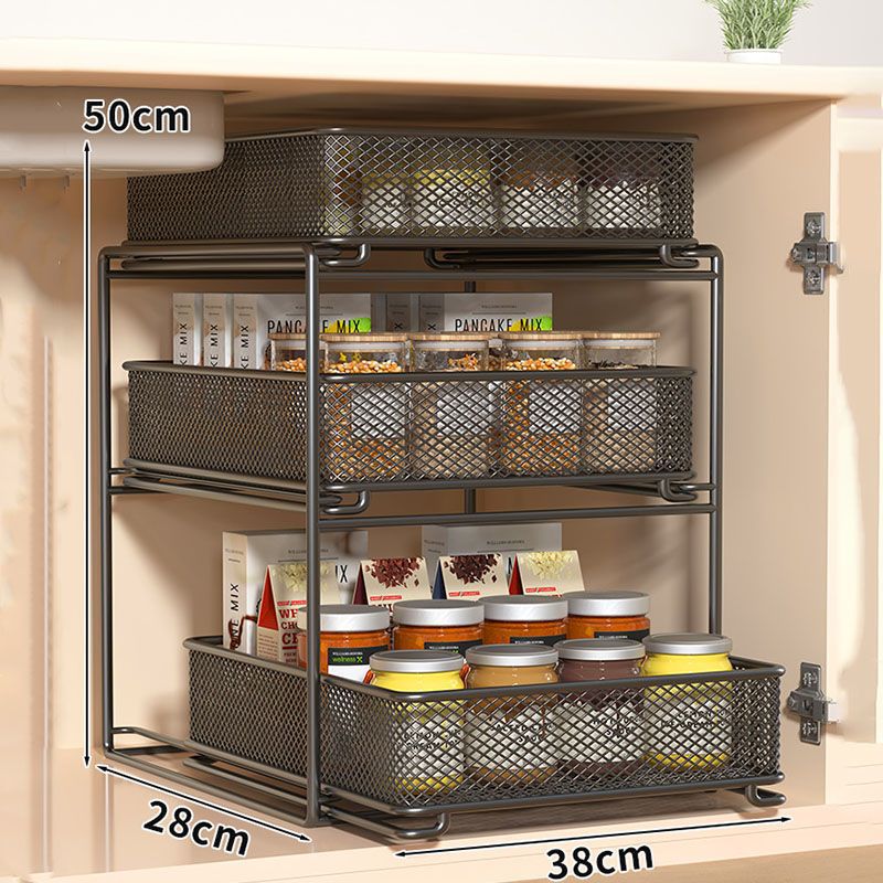 Kitchen Storage Rack Multi-Layer Household Multi-Functional Under-Sink Storage Rack Cabinet Dish Storage Rack Spice Rack