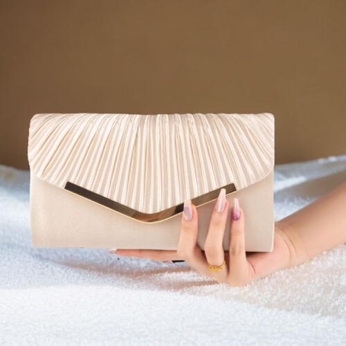 Silk Damask Evening Bag High-End Banquet Handbag Shoulder Bag for Ladies Socialite Folded Envelope Bag with a Luxurious Feel