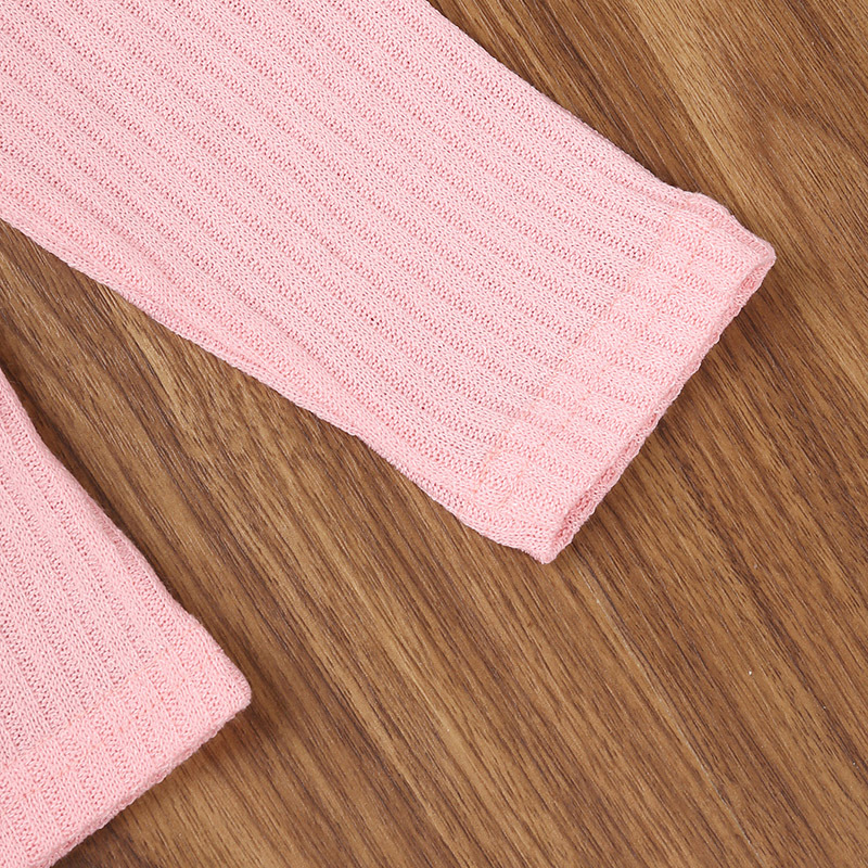 2024 Nuovo set primaverile da ragazza a maniche lunghe lavorato a maglia con gonna in pelle a metà corpo, abbigliamento per bambini_voghion.com