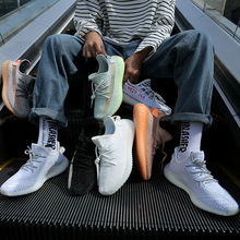 椰子2025夏季新款真爆350黑满天星透气跑步真爆软底休闲运动鞋子