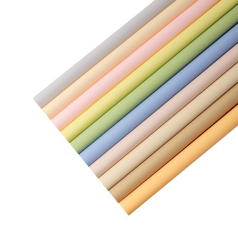 Papel de Envoltura de Flores Color Liso Macarrón de Papel Amasado a Mano para Arreglos Florales image 6