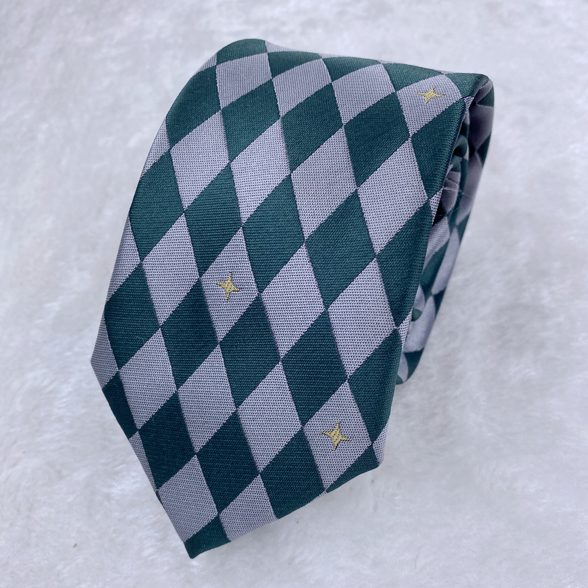 녹색 회색 능형 넥타이