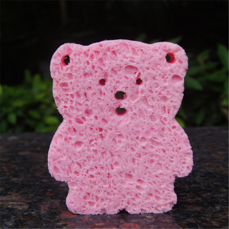 吸水海绵心形木桨压缩木浆棉家务清洁用具天然海绵批发海绵擦双面