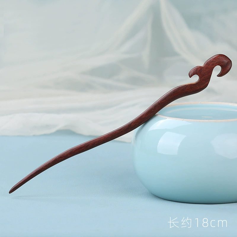Современная китайская шпилька для волос из сандалового дерева, Hanfu, аксессуар для волос, чаджан, зажим для волос, простой и элегантный дизайн