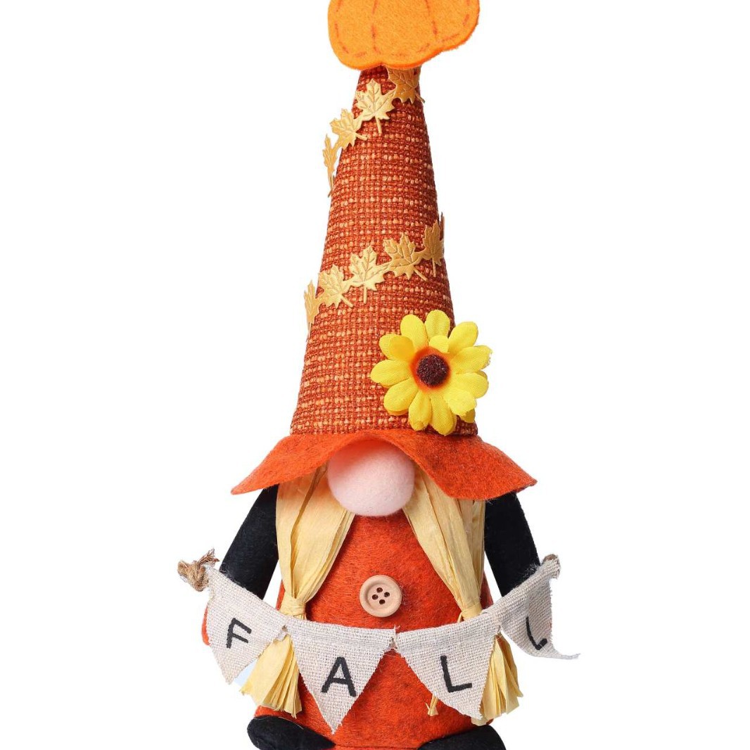 Nuevo festival de cosecha de felpa de Acción de Gracias transfronterizo decoración muñeca sin rostro calabaza hoja de arce Rudolph decoración lote