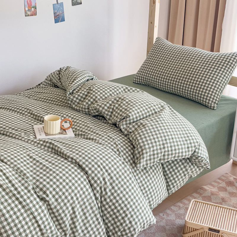 Tejido y lavado con agua Xinjiang algodón estudiantes tres piezas colchón sin aire impreso algodón dormitorio estudiantes piezas necesarias