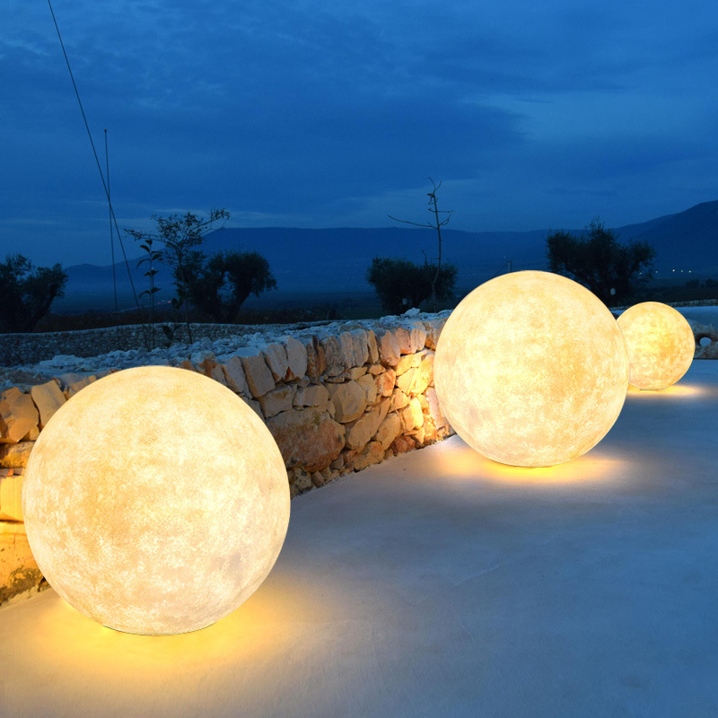 Outdoor Light Waterproof Garden Patio Villa Terrace Moon Ball Atmosphere Grass Outdoor Ball Solar Lawn Light