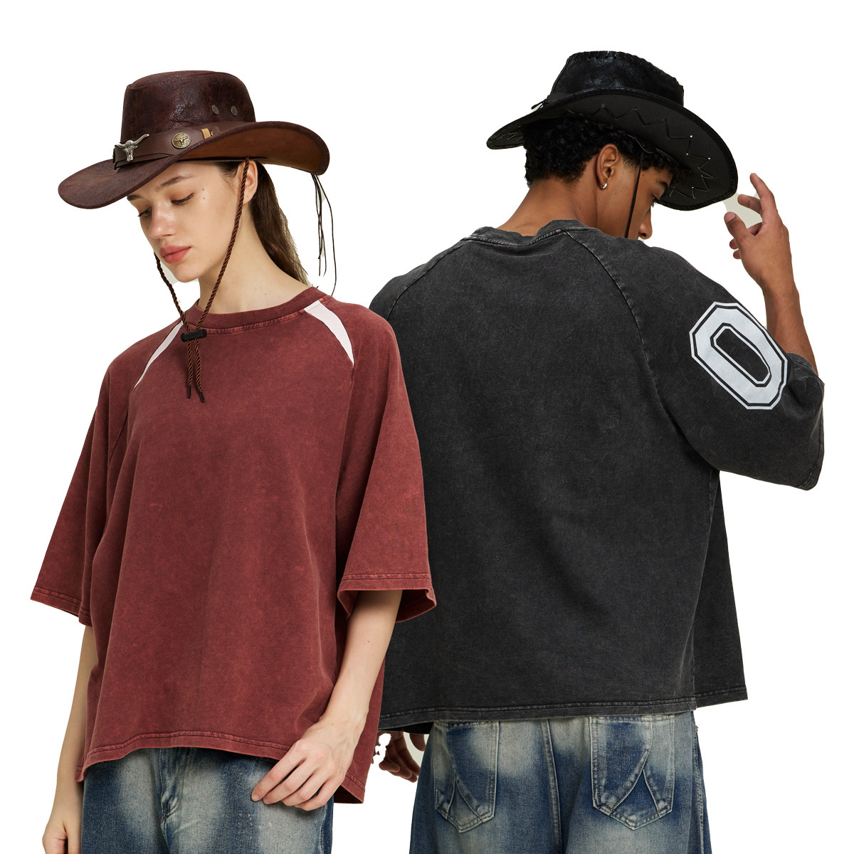 ETAI algodón de verano 240G pesado lavado con agua camiseta de hombre marca de moda americana juvenil deportes casuales mangas cortas