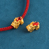 Metal golden crystal, bracelet, accessory