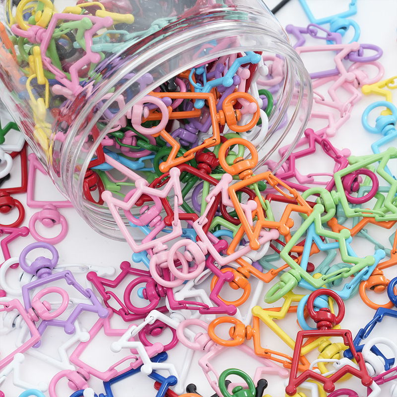 In-Stock Colorful Painted Crown with Lobster Clasp Jewelry DIY Accessories Wholesale Zinc Alloy Rotating Keychain Pendant