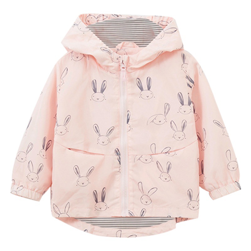 Malwee niñas abrigo otoño nuevo europeo y americano niños ropa abrigo casual niños dibujos animados cazadora con capucha venta al por mayor