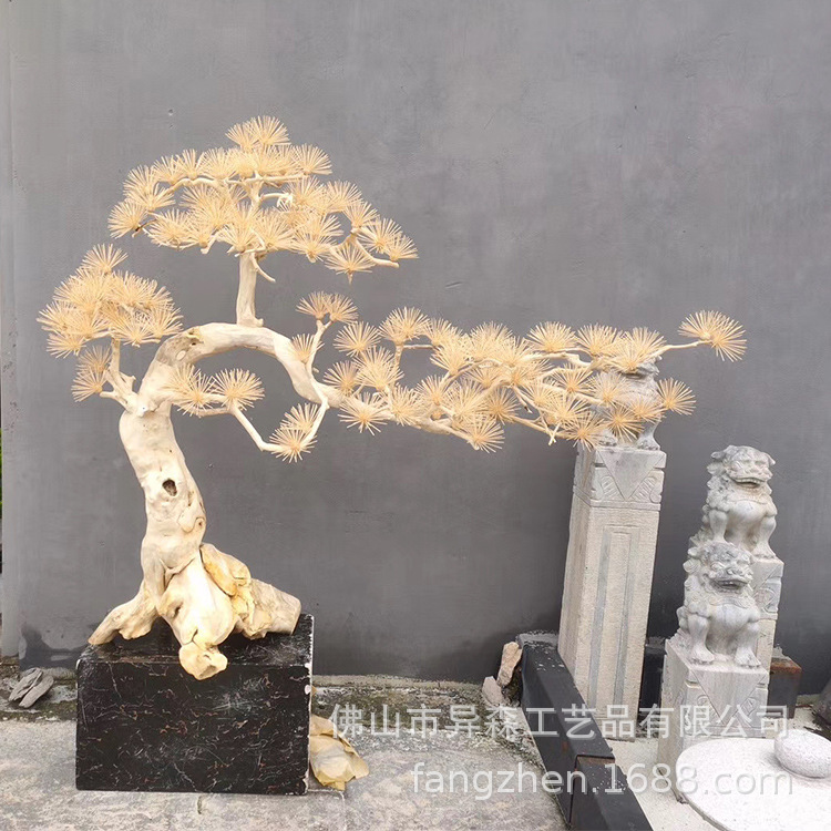 仿真牙籤松針自由製作創意DIY羅漢松迎客松白雪松松針原木葉子