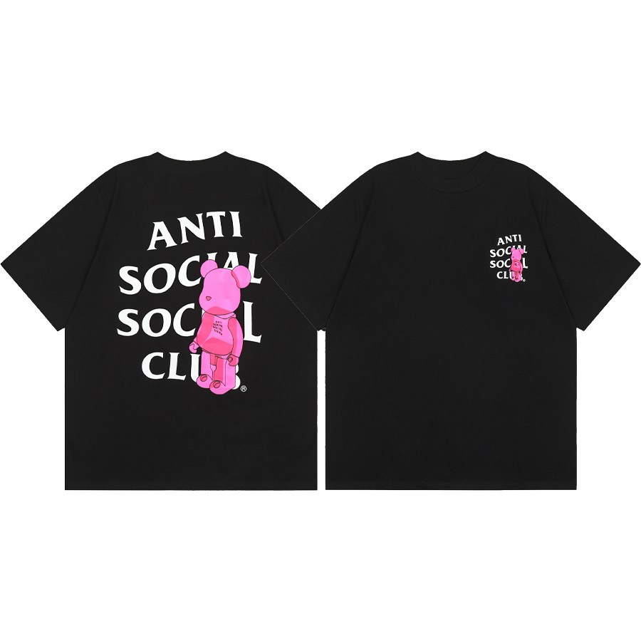 Diferencia de moneda del mercado ASSC CLUB fujiwaro Lightning serie impresa camiseta suelta de manga corta para hombres y mujeres