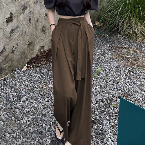 Casual Drag-in West Pants with High-End Drape Sensation Wide-Leg Pants Suit Pants for Women Tall stature High-waisted Slimming with Braid Drape Sensation
