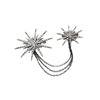 Brooch, universal chain with tassels, clothing, fashionable accessory, European style, with snowflakes, diamond encrusted