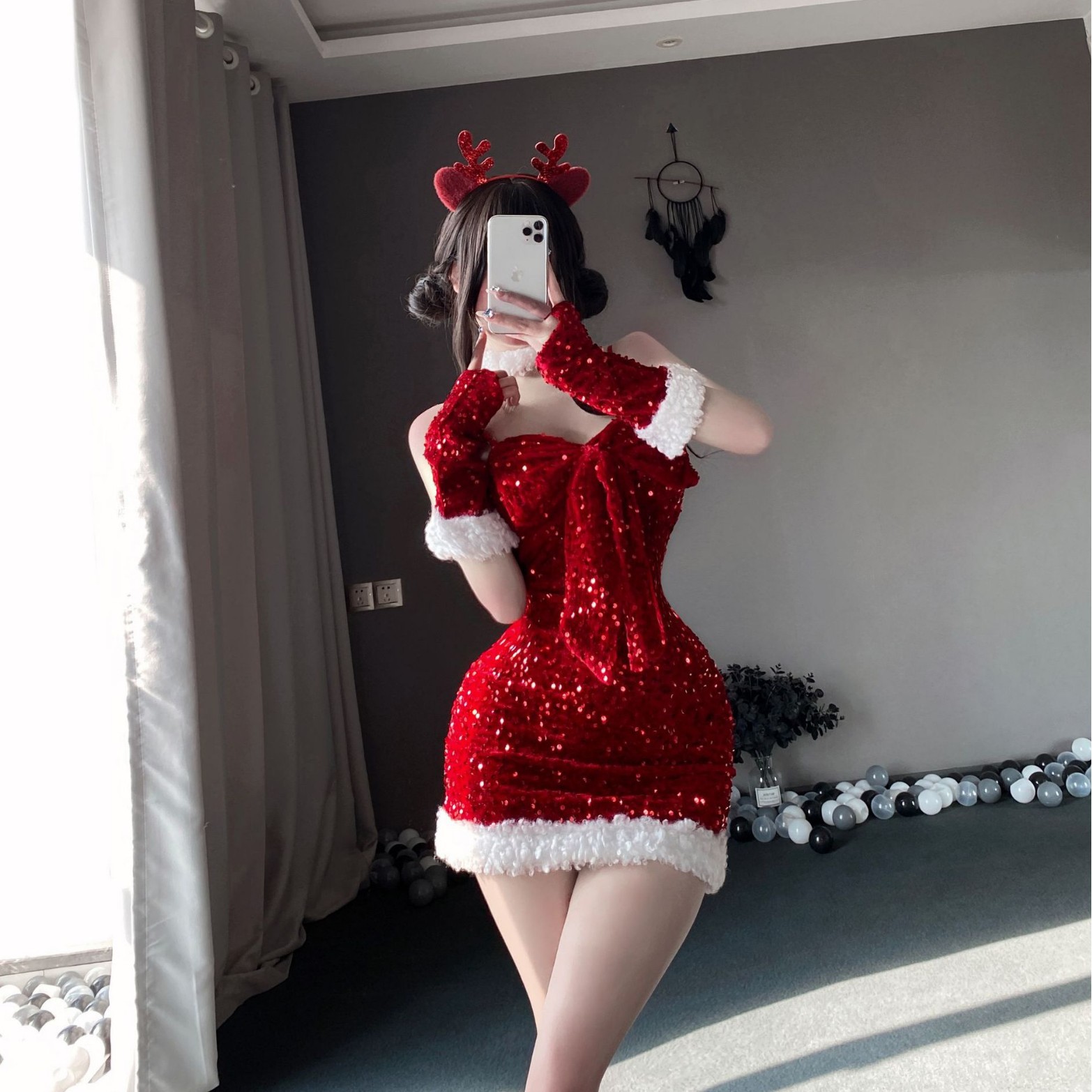 Christmas Costume Sexy New Year Battle Suit Set Sexy Pure Desire Hot Girl Uniform Stage Cosplay Holiday Battle Robe