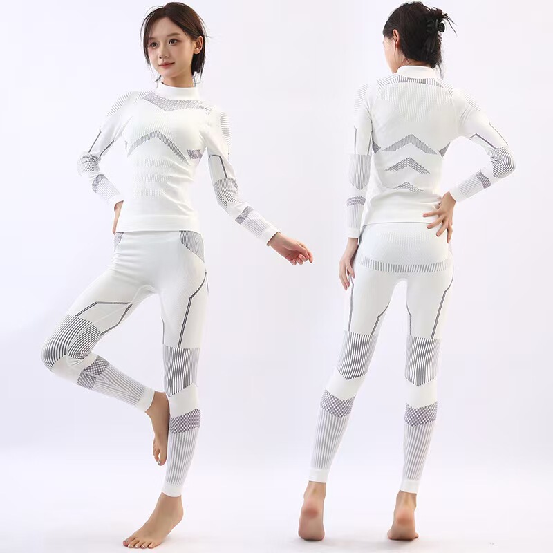 Ski Quick-Drying Clothing, Thermal Compression, Sweat-Wicking, Breathable, Outdoor Mountaineering Sportswear for Women and Men, Functional Tight-Fitting Suit