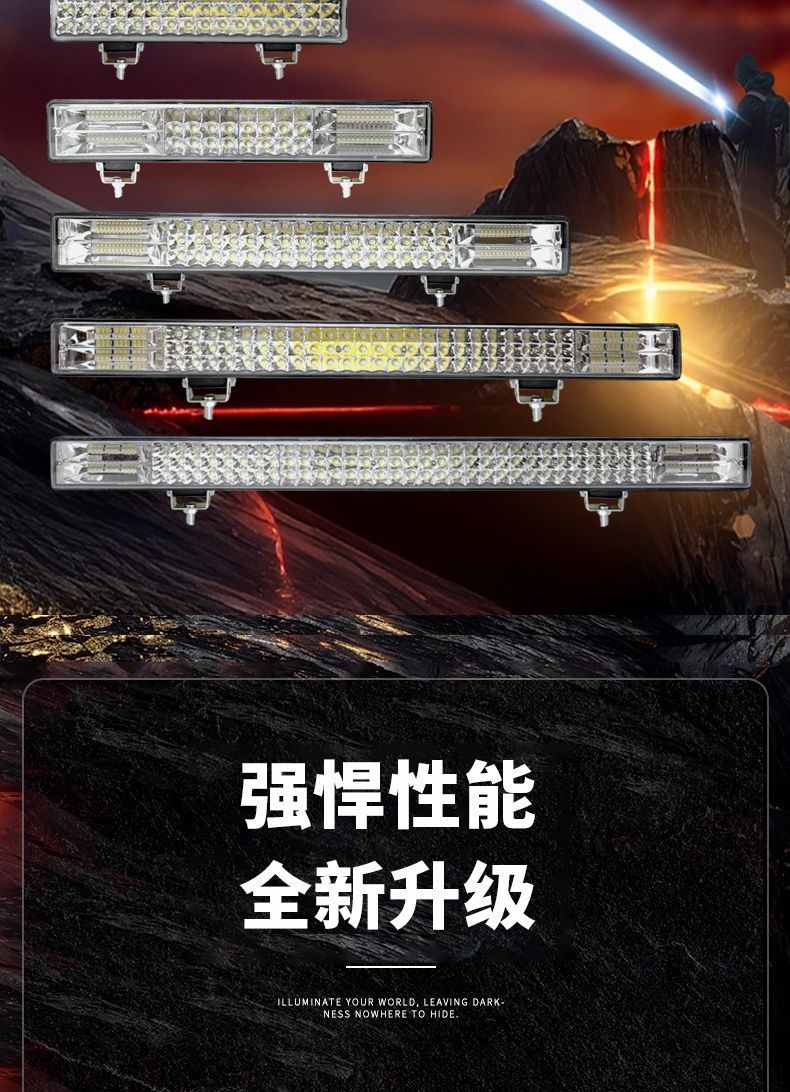 Car Led Strip Spotlight 12V24V Modified Electric Car Light Truck Light Super Bright Flash Light Fog Light Astigmatism